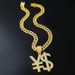 Trendy Diamond Shining Letter Pendant Necklace Hiphop Street Bounce Diamonds New Product_ipsvogv.com