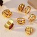 Women’s Jewelry Set Fashion Simple Double Layer Cross Ring Stainless Steel Plated Gold Niche Light Luxury Ring Jewelry_ipsvogv.com
