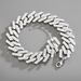 30mm extra large exaggerated Cuban necklace bracelet set personalized bar full diamond_ipsvogv.com