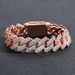 Men’s Jewelry Set Fashion Bracelet Hip Hop 20MM Diamond Three Color Rose Gold Miami Bar Cuban Chain Hip Hop Men's Bracelet_ipsvogv.com