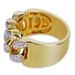 Men And Women's Jewelry Hip Hop Gold Plated Cubic Zirconia Geometric Chain Ring For Trendy Fashion Hip Hop Trendy Ring Jewelry_ipsvogv.com