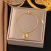 2023 New From Japan And South Korea Titanium Steel Lucky Round Brand Minority Gourd Pendant Foot Chains For Female_ipsvogv.com