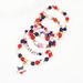Handmade Patriotic Beaded Bracelet With Natural Stones - USA Flag & Star Design - Unisex Jewelry For Men And Women Adjustable Sizes Five Pointed Star_ipsvogv.com