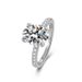 Sterling Silver S925 Moissanite Ring Oval Pigeon Egg 3 Carat Diamond Ring_ipsvogv.com