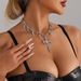 Dark Heavy Metal Rivets Thorns Punk Wind Collarbone Chain Cross Y2K Babes Necklace_ipsvogv.com
