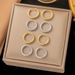 Ins Fashion Starry Titanium Round Women's Buckle Simple Style Stainless Steel Earrings Ear Accessories For Women_ipsvogv.com