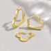 Women’s Jewelry Set Fashion Hot Sale Real Gold Brass Electroplating Simple And Versatile Golden Heart Shaped Three Piece Earrings And Ear Buckles_ipsvogv.com