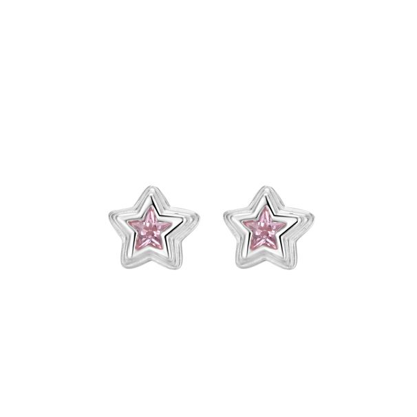 S999 Sterling Silver Star Earrings For Women Girlish Light Luxury Stud Earrings_ipsvogv.com