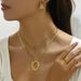 Niche rural version Korean style jewelry set, female personality, wheat ear necklace, ring jewelry, versatile earrings_ipsvogv.com