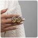 personality two color round geometric stainless steel earrings high end non fading earrings for women_ipsvogv.com