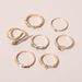 Instagram New Full Diamond Star Moon Snake Personalized 7-piece Ring Set For Women_ipsvogv.com