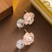 Korean Version Of Light Luxury Exquisite Small Fresh Drip Oil Camellia Earrings, Feminine Temperament Simple And_ipsvogv.com