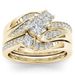 Sanjie's New Plating Simulation With Micro Setting Zircon Three Set Engagement Ring_ipsvogv.com
