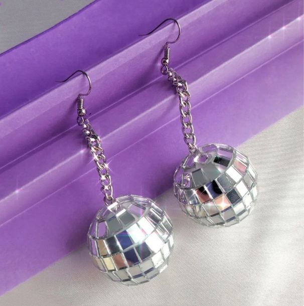Hot Selling New 70S Disco Silver Earrings_ipsvogv.com
