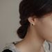 Women's Jewelry Retro Square Pearl Earrings Light Luxury Niche Design High End Black Agate Fashion Temperament Earrings_ipsvogv.com