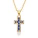 Unisex Exaggerated Street Trend Hip Hop Sweet Cool Style Micro Inlaid Colorful Cross Necklace Pendant Personality Versatile Clavicle Chain_ipsvogv.com