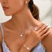 Ins Literary Fresh Japanese and Korean Style Women's Ring Earring Set with Zircon Cherry Blossom Design Long Necklace_ipsvogv.com