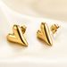 New creative fashion glossy simple love necklace earrings set_ipsvogv.com
