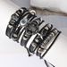 Men's Leather Braided Adjustable Bracelet Stackable Hip Hop Punk DIY Set Series Jewelry_ipsvogv.com