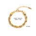 Zhenmang INS Electroplated Circle Personality Simple Ring Gold Plated Double Layer Embossed Braided Bracelet For Men And_ipsvogv.com