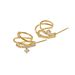 Women's Jewelry Super Flash High End Niche Design C Shaped 3 Claw Diamond Stud Earrings Personality Fashion Trend All Match Earrings Earrings_ipsvogv.com