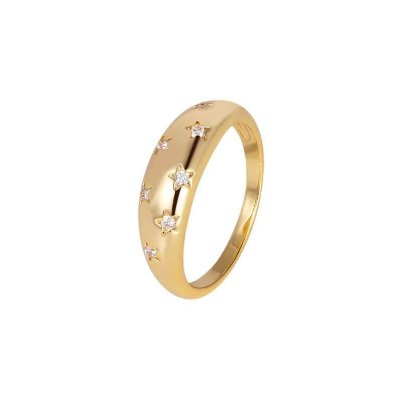 French star high end texture micro inlaid ring ins niche design ring finger ring temperament light luxury men and women trendy cool_ipsvogv.com