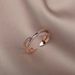 Titanium Steel Rose Gold Cross Zircon For Women's Fashion, Individuality, Light Luxury, High-end, Adjustable Opening,_ipsvogv.com