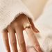 Zircon light luxury ring real gold electroplating color preserving metal texture French retro ring active temperament turquoise ring_ipsvogv.com