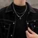 Double Layered Necklace For Men, High Grade Titanium Steel, Non Fading Necklace For Women, Light Luxury, Autumn And Winter Accessories_ipsvogv.com