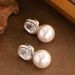 Small Niche Design, Irregular Sparkling Diamond Zircon Pearl Earrings, Feminine Temperament, Simple, Fashionable,_ipsvogv.com