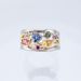 Cao Shi's Exquisite Multicolor Geometric Pattern Women's Set With Zircon Wave Line Ring_ipsvogv.com
