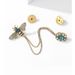 Designer Bee Tassel Brooch Vintage Personality Chain Emerald Corsage Collar Suit Jacket Pin Accessory_ipsvogv.com