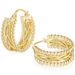 Women’s Jewelry Set Fashion Fashion Temperament Versatile Multi Circle Irregular Pattern Earrings For Women Brass Real Gold Electroplated Earrings_ipsvogv.com