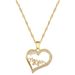 Titanium Steel 【 】 Peach Heart Thread Empty Letter Flower Luxury Charm Internet Red Full Zirconia Necklace Women's 【 】_ipsvogv.com