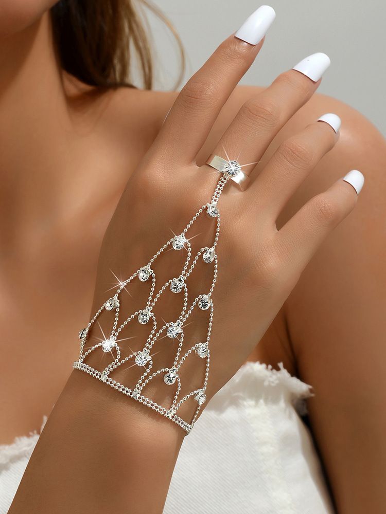 Jewelry & Accessories Fashion Crystal Rhinestone Necklace Earring Bracelet Three Piece Jewelry Accessories Wedding Bridal Jewelry_ipsvogv.com