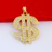 Hip Hop US Dollar Symbol Pendant Necklace Exaggerated Personality, Alloy Trendy Men With Diamond Inlaid Gold Chain_ipsvogv.com