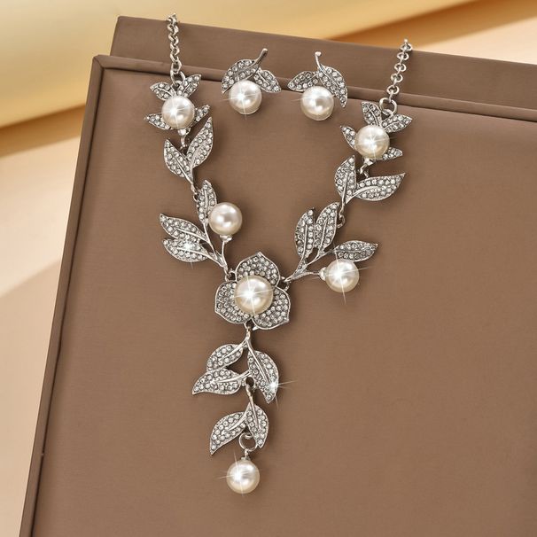 Women’s Jewelry Set Fashion Hot Selling New Necklace Set Women's Light Luxury Niche Bride Wedding Dress Accessories Pearl Clavicle Chain Jewelry_ipsvogv.com