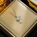 Female Zircon Swinging Lucky Cat Live With Small Crowd Design Light Luxury Full Diamond Electroplated Gold Pendant_ipsvogv.com