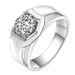 Style 2 Carat Elegant Men's Diamond Personality Handsome Business Dominant Gentleman Ring_ipsvogv.com