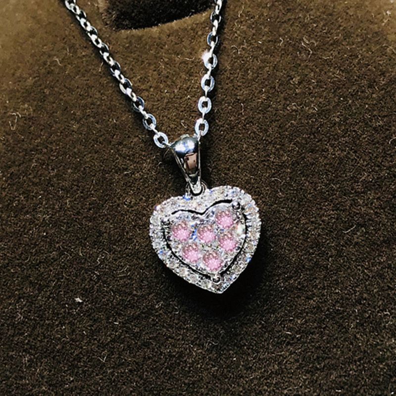 Cao Shi's Light Luxury Niche Metal Zircon Love New Women's High-end Design Necklace, Summer Collarbone Chain_ipsvogv.com