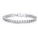 Star Alloy Stainless Four-Sided Polished Wide Thickened Hip-Hop Dominant Titanium Steel Bracelet Cuban Chain Punk_ipsvogv.com