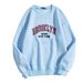 Women's Clothing 2024 autumn new round neck long sleeve letter women's casual outer wear plus velvet large size sweater tops women _ipsvogv.com