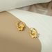French Light Luxury Instagram And Cool Style Flower Titanium Steel Plated With Real Gold Earrings For Women_ipsvogv.com
