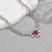 Geometric hip-hop style heart-shaped for women, versatile, niche, diamond studded design, high-end clavicle chain_ipsvogv.com