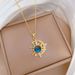 】 Star 【 Moon Mythical Light Luxury Charm Gorgeous Full Diamond Necklace Women's Versatile Clavicle Titanium Steel Chain 【 】_ipsvogv.com