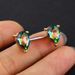 Stainless Steel Double Water Drop Ring Seven Color Water Drop Nails Earrings Puncture Jewelry_ipsvogv.com