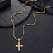 Colored diamond cross hip hop necklace men's trendy street personality net red pendant disco sweater chain accessories batch_ipsvogv.com