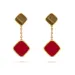 earring Clover Designer Studs Ear Clip Mother Of Pearl Mid Size 1.5cm Ladies Earring Sterling Sier Ear Ring For Women_ipsvogv.com