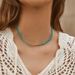 Turquoise series necklace handmade bracelet beads niche clavicle chain plated K real gold chain color preserving necklace_ipsvogv.com