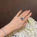 sensitive Advanced Gemstone Blue Zircon Color Niche Design Full Of Zirconium Heart Fashion Open Temperament Index Finger_ipsvogv.com